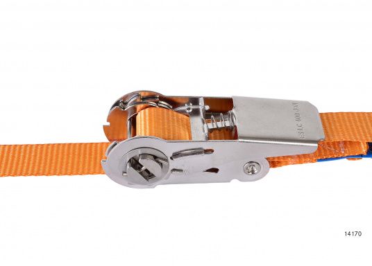 Lashing Belt with Ratchet INOX 2,5mm x 5m Orange